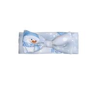 WHJSSF Christmas Happy Snowman Prints Baby Bow Headband - Coperta morbida ed elastica per neonati per servizi fotografici e baby shower