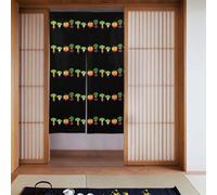 WHJSSF Colorato cartone animato vegetale Mondo Stampato Porta tenda partizione splicing protezione della privacy adatto per cucina, bagno, stanza 86,4 x 142,2 cm