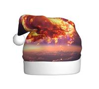 WHJSSF Cometa In Space Printing Cappelli di Natale della peluche degli uomini e delle donne, cappucci adulti del partito di festa di Capodanno
