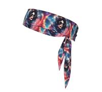WHJSSF Cosmic Shining Planet - Foulard sportivo double-face, per donne e uomini, regolabile per tutte le circonferenze della testa