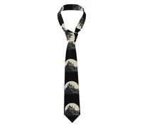 WHJSSF Cravatta da uomo con immagine del castello sulla cima della collina - Cravatta di seta da uomo, alla moda per affari, matrimoni, feste e come regalo (145 x 8 cm, facile da pulire)