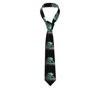 WHJSSF Cravatta da uomo con stampa di Monster on the Stone Pier, cravatta di seta da uomo, alla moda per affari, matrimoni, feste e come regalo (145 x 8 cm, facile da pulire)