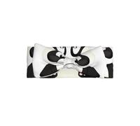 WHJSSF Cute Panda Prints Baby Bow Headband - Coperta morbida ed elastica per neonati per servizi fotografici e baby shower