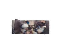 WHJSSF Cute puppy in the corner Prints Baby Bow Headband - Coperta morbida ed elastica per neonati per servizi fotografici e baby shower