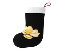 WHJSSF Delizioso fiore di loto patatine modello natalizio calze decorative per decorare uffici, alberi di Natale