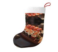 WHJSSF Delizioso modello di sushi natalizio calze decorative per decorare uffici, alberi di Natale