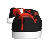WHJSSF Devil on the swing Pattern Cappello di Natale per adulti Adatto per Halloween, Natale e Capodanno