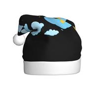 WHJSSF Dipinti nel cielo Stampa Cappelli di Natale della peluche degli uomini e delle donne, cappucci adulti di festa di festa di Capodanno