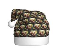 WHJSSF Divertente cappello di Natale con immagine di scoiattolo per adulti che lo rende un regalo divertente e durevole per uomini e donne