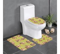 WHJSSF Divertente tappetino da bagno con immagine di koala, antiscivolo, ad asciugatura rapida, set da tre pezzi, antiscivolo, ad asciugatura rapida, durevole