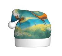 WHJSSF Due simpatici cervi che stampano i cappelli di Natale della peluche degli uomini e delle donne, cappelli adulti del partito di festa di Capodanno