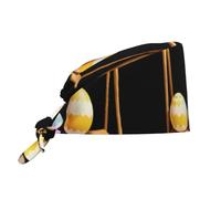 WHJSSF Easter Eggs on the Swing - Berretto da lavoro per donne e uomini, regolabile, assorbe il sudore, traspirante, colore: nero