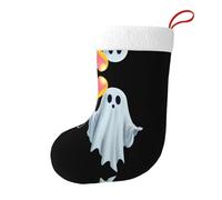 WHJSSF Fantasma che tiene un palloncino d'amore Modello Natale Calzini decorativi Calza per decorare uffici, alberi di Natale