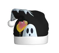 WHJSSF Fantasma che tiene un palloncino d'amore Stampa Cappello di Natale per uso adulto della festa di Halloween