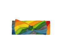 WHJSSF Fascia per capelli con fiocco a righe color arcobaleno - Coperta morbida ed elastica per neonati per servizi fotografici e baby shower