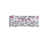WHJSSF Fascia per capelli con fiocco e stampa di dinosauri e rose, morbida ed elastica, per servizi fotografici e baby shower