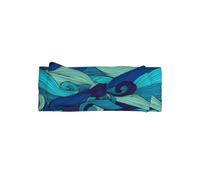 WHJSSF Fascia per capelli con motivo a strisce oceaniche, morbida ed elastica, accessorio per neonati per servizi fotografici, grazioso accessorio per bambine