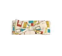 WHJSSF Fascia per capelli per neonati con stampe moderne di metà secolo, accessorio morbido ed elastico per servizi fotografici e baby shower, copricapo delicato, carino e adorabile per neonati