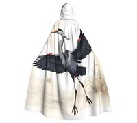 WHJSSF Flying Birds Crane Airone Stampe Halloween Adulto Con Cappuccio Mantello è un mantello super grande, confortevole e resistente