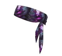 WHJSSF Foulard double-face con immagine di bestia dagli occhi viola, asciugatura rapida, traspirante per donne, ragazze e uomini