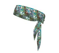 WHJSSF Foulard double-face con immagine di due koala felici, asciugatura rapida, traspirante, per donne, ragazze e uomini