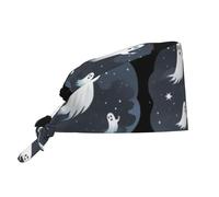 WHJSSF Ghosts Flying Across The Sky Pattern Cleaning Working Cap per donne e uomini, regolabile, assorbe il sudore, traspirante, nero