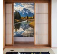 WHJSSF Grand Teton Parco Nazionale Stampato Porta Tenda Divisoria Splicing Protezione della Privacy Adatto per Cucina, Bagno, Camera 86,4 x 142,2 cm