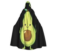 WHJSSF Happy avocado - Mantello con cappuccio per adulti, con stampa di avocado, per Halloween, senza cerniera