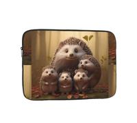 WHJSSF Happy Little Hedgehog Family Prints, custodia portatile per laptop da 13", per viaggi d'affari, scuola, ufficio, uso quotidiano