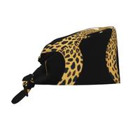 WHJSSF I Love You Surrounded by Leopard Print - Berretto da lavoro per donne e uomini, regolabile, assorbe il sudore, traspirante, colore: nero