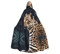 WHJSSF Il mantello con cappuccio per adulti a strisce sui leopardi è un mantello super grande, comodo e resistente