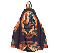 WHJSSF Il mantello con cappuccio per adulti di Halloween con immagine di gruppo combinato Gallo è un mantello super grande, confortevole e resistente