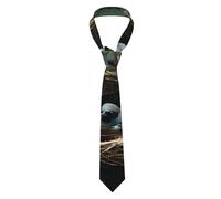 WHJSSF Little Bird Nest - Cravatta da uomo in seta, con stampa, alla moda, per affari, matrimoni, feste e come regalo (145 x 7 cm, facile da pulire)