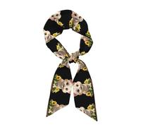 WHJSSF Little cat in the sunflower garden - Sciarpa da donna alla moda, versatile, morbida e setosa per appuntamenti, viaggi