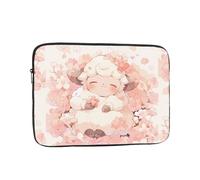 WHJSSF Little Fat Sheep Among The Flowers Prints, custodia portatile per laptop da 10", per viaggi d'affari, scuola, ufficio, uso quotidiano