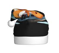 WHJSSF Little Fox Hiding from the Rain Pattern Cappello di Natale per adulto accessorio di qualità morbido, leggero e soffice