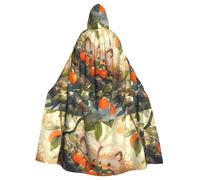 WHJSSF Little Hedgehog Under The Fruit Tree Prints, mantello con cappuccio per Halloween, per giochi di ruolo, costumi da palcoscenico, feste, facile da pulire