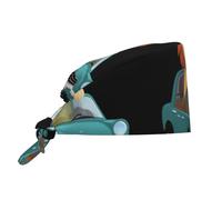 WHJSSF Little Lion in the car Pattern Cleaning Working Cap per donne e uomini, regolabile, assorbe il sudore, traspirante, nero