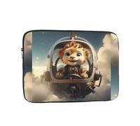 WHJSSF Little Lion in the Helicopter Prints, custodia portatile per laptop da 15 pollici, per viaggi d'affari, scuola, ufficio, uso quotidiano