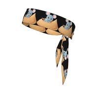 WHJSSF Little Mouse in the Sandpit - Foulard sportivo double-face, per donne e uomini, regolabile per tutte le circonferenze della testa