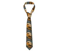 WHJSSF Little oriole under the moonlight - Cravatta da uomo in seta con stampa al chiaro di luna, alla moda per affari, matrimoni, feste e come regalo (140 x 8 cm, facile da pulire)