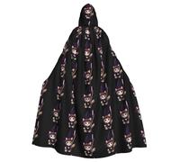 WHJSSF Magic Kitten Prints Halloween Adult Hooded Cloak è un mantello super grande, confortevole e resistente