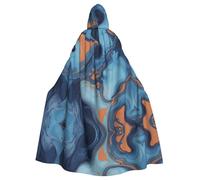 WHJSSF Mantello con cappuccio con cappuccio eccellente del mantello con cappuccio adulto di Halloween di marmo blu variopinto