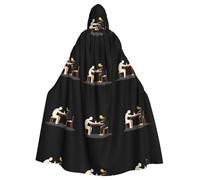 WHJSSF Mantello con cappuccio per adulti con motivo silenzio per Halloween, per giochi di ruolo