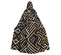 WHJSSF Mantello con cappuccio per adulti con stampa geometrica di Halloween per varie feste e carnevale