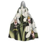 WHJSSF Mantello con cappuccio per adulti con stampa orchidea bianca Bell orchidea Super Large