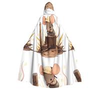 WHJSSF Mantello con cappuccio per adulti, per giochi di ruolo, costumi da palcoscenico, feste, facile da pulire