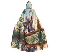 WHJSSF Mantello con cappuccio super grande con stampa koala al sole per Halloween