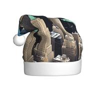 WHJSSF New York City Scenery Pattern Cappello di Natale per Adulto qualità accessorio morbido, leggero e soffice