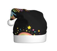 WHJSSF Nuvola arcobaleno con stelle cadenti Modello Cappello di Natale per Adulto accessorio di qualità morbido, leggero e soffice